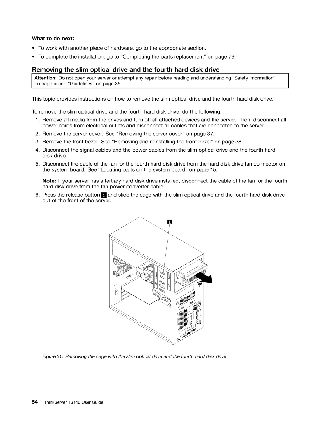 Lenovo TS140 manual What to do next 