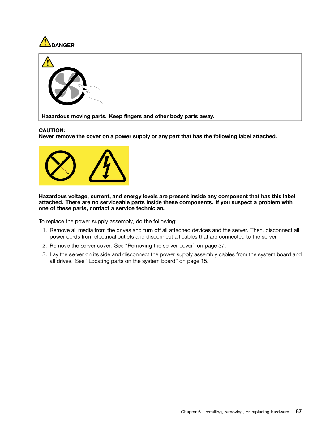 Lenovo TS140 manual Installing, removing, or replacing hardware 