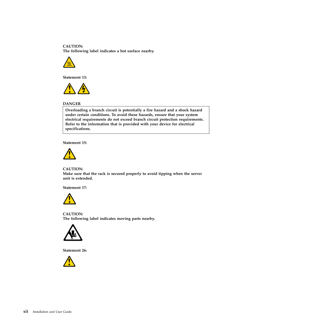 Lenovo TS200V manual xii Installation and User Guide 