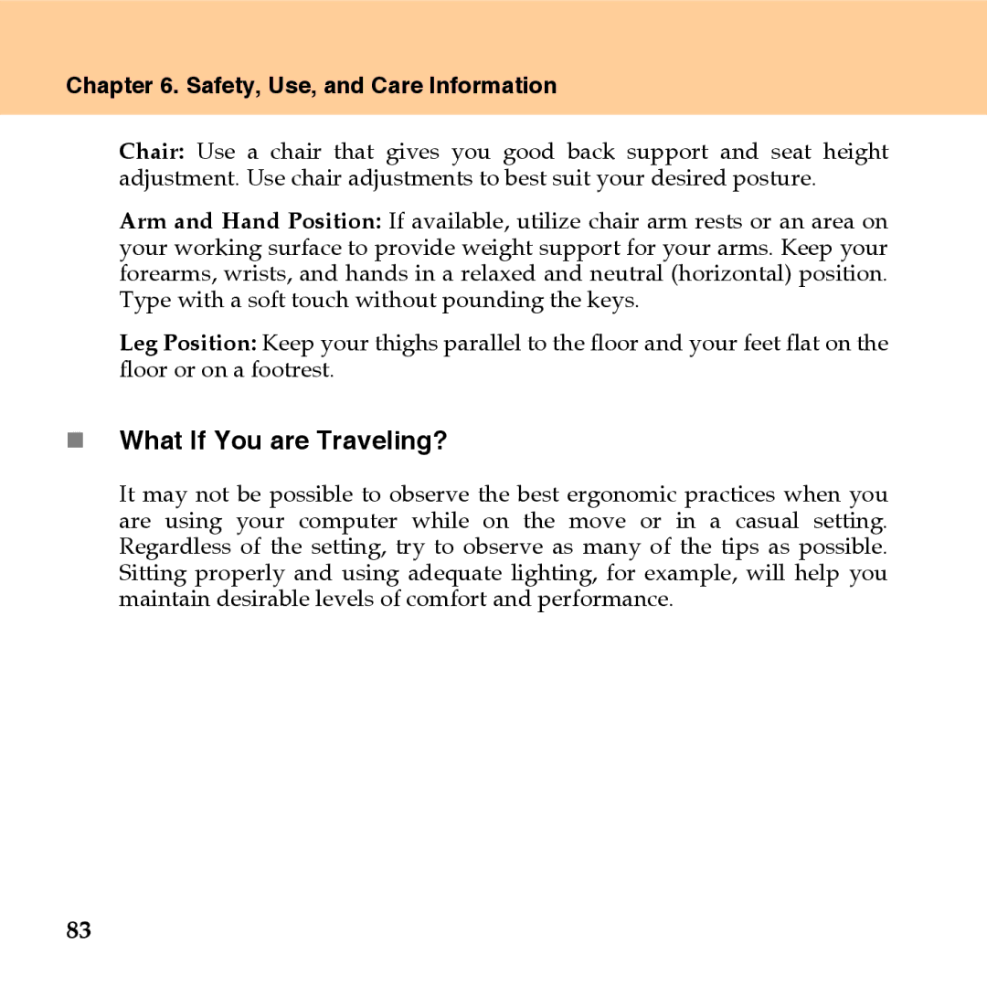 Lenovo U110 manual „ What If You are Traveling? 