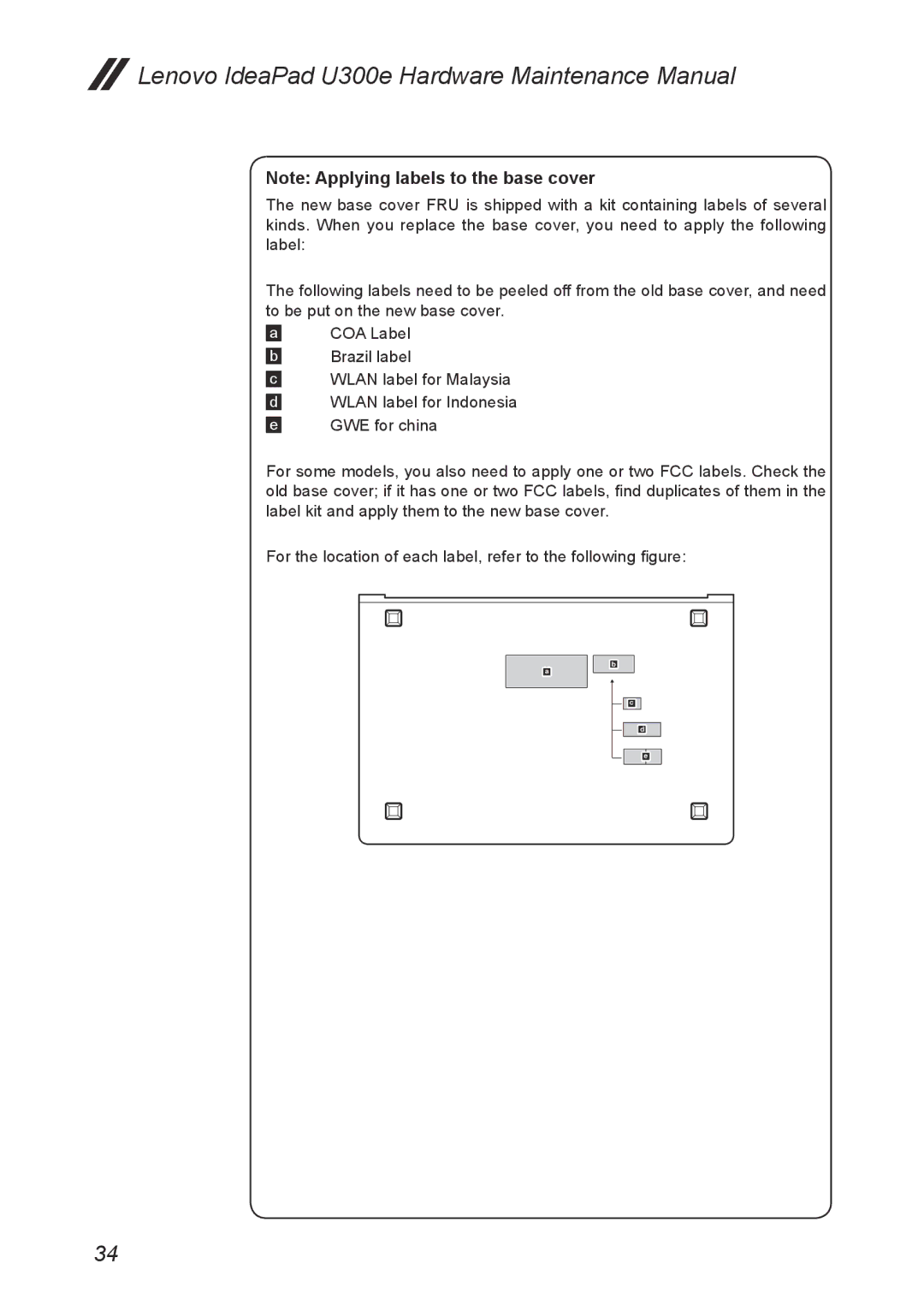 Lenovo U300E manual Lenovo IdeaPad U300e Hardware Maintenance Manual 