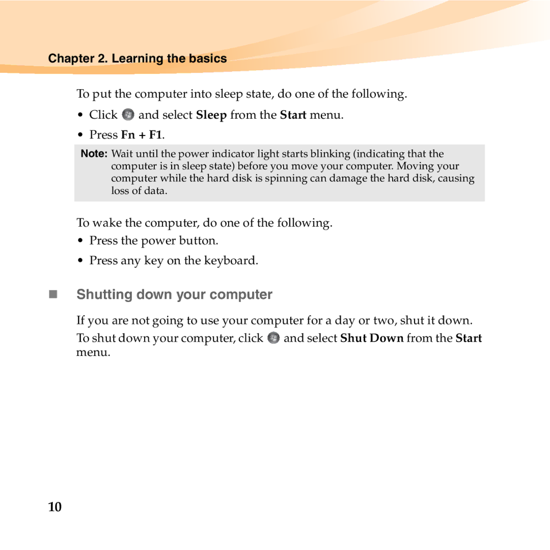 Lenovo U350 manual „ Shutting down your computer 