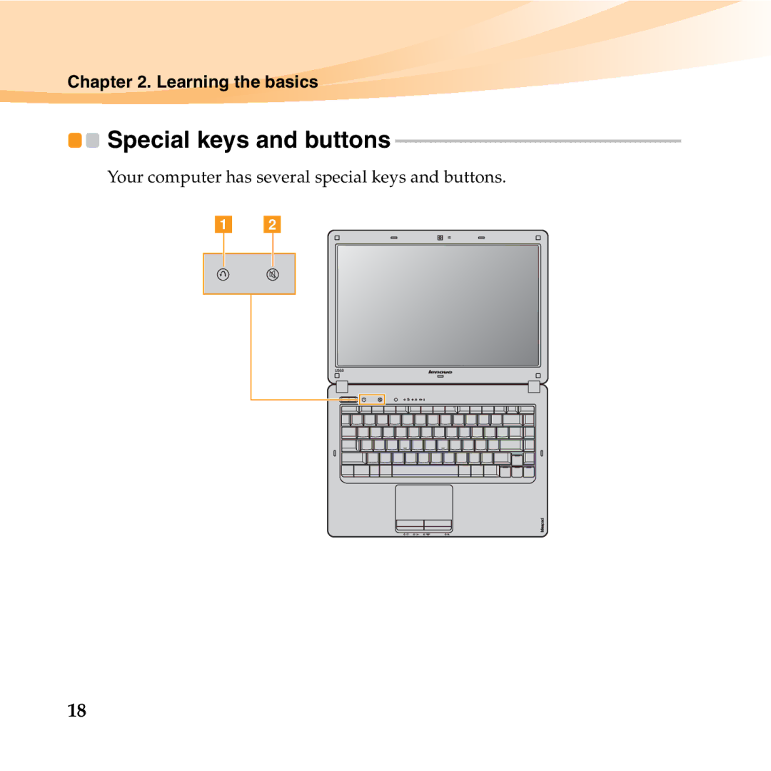 Lenovo U350 manual Special keys and buttons 