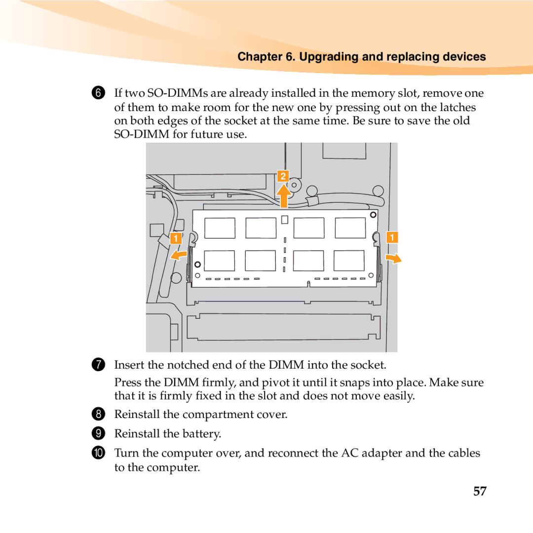 Lenovo U350 manual Upgrading and replacing devices 