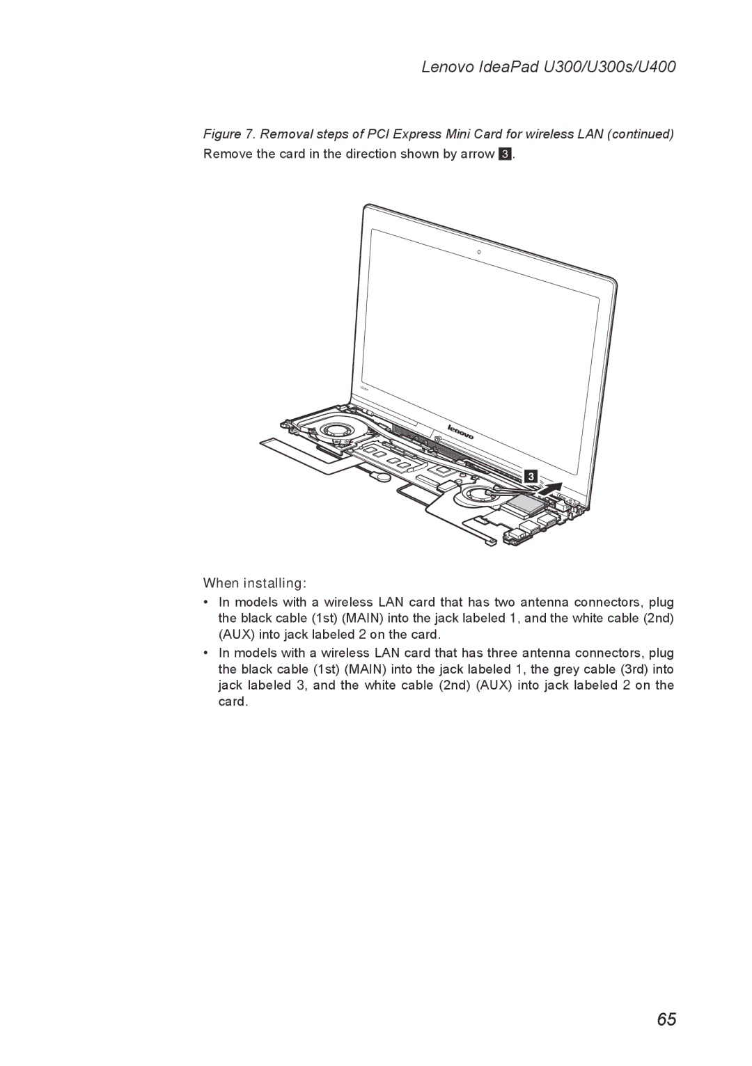 Lenovo U300S, U400 manual When installing 