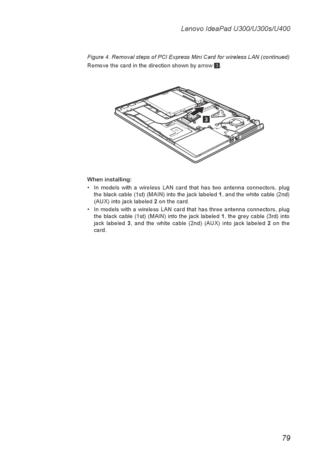 Lenovo U300S, U400 manual When installing 