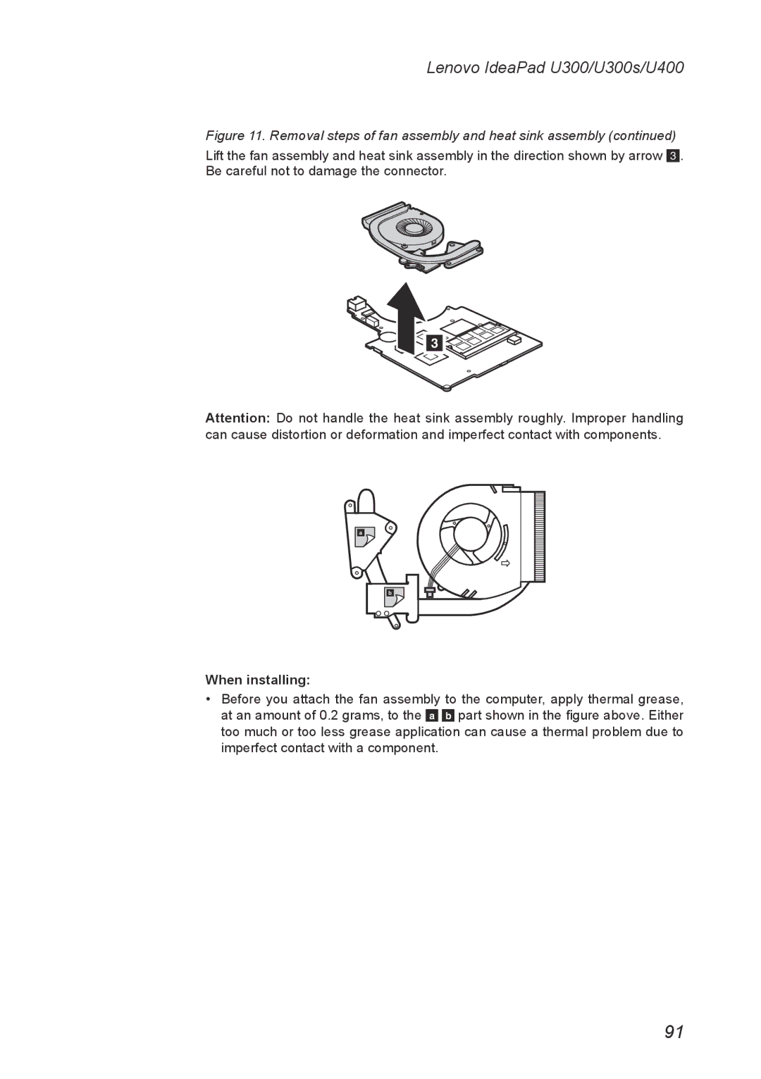 Lenovo U300S, U400 manual When installing 