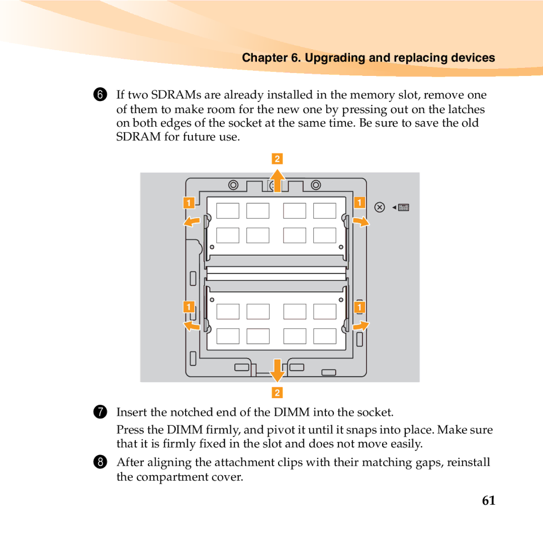 Lenovo U455 manual Upgrading and replacing devices 