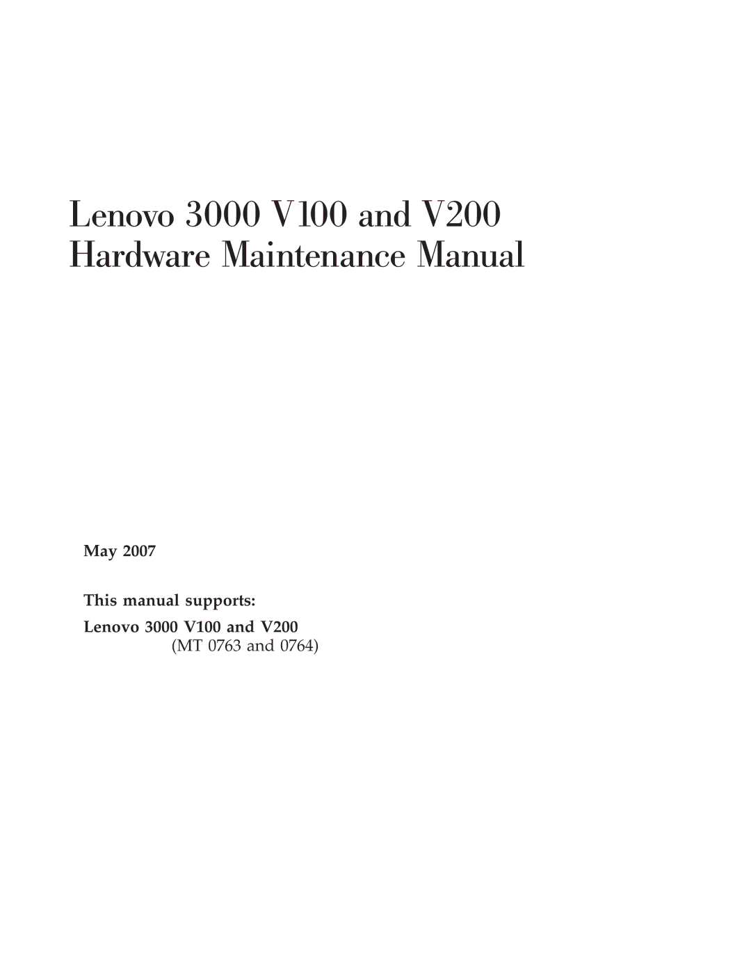 Lenovo V100 manual Contenu 