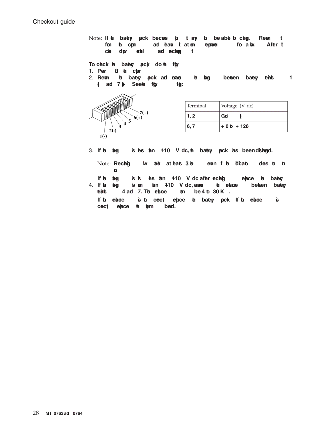 Lenovo V100, V200 manual Terminal Voltage V dc 