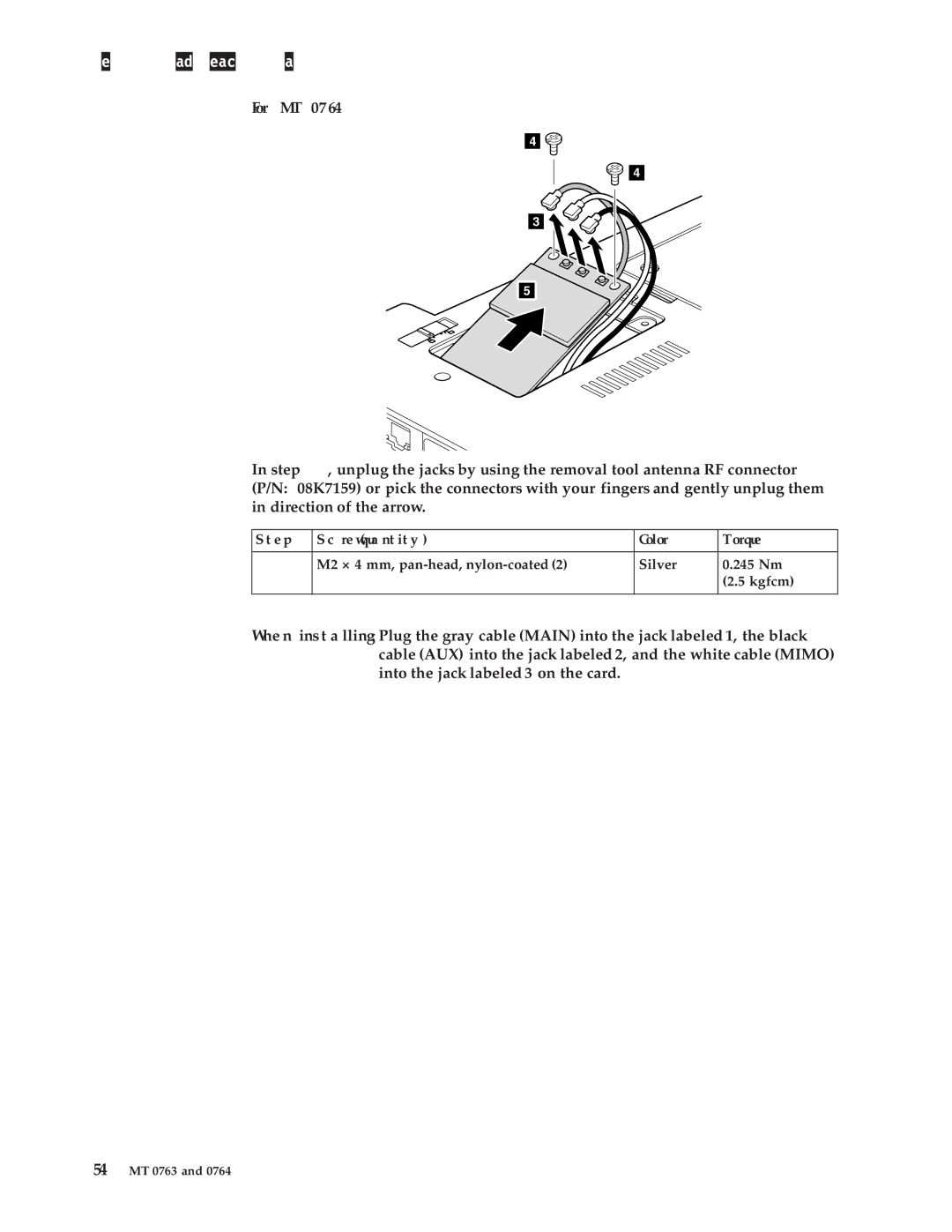 Lenovo V100, V200 manual 54 MT 0763 