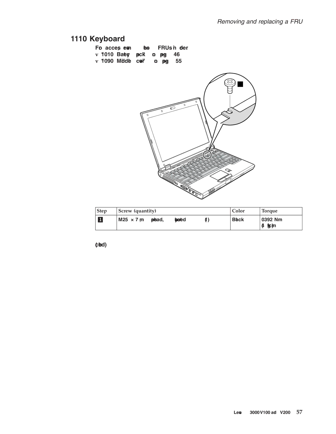 Lenovo V200, V100 manual Keyboard 