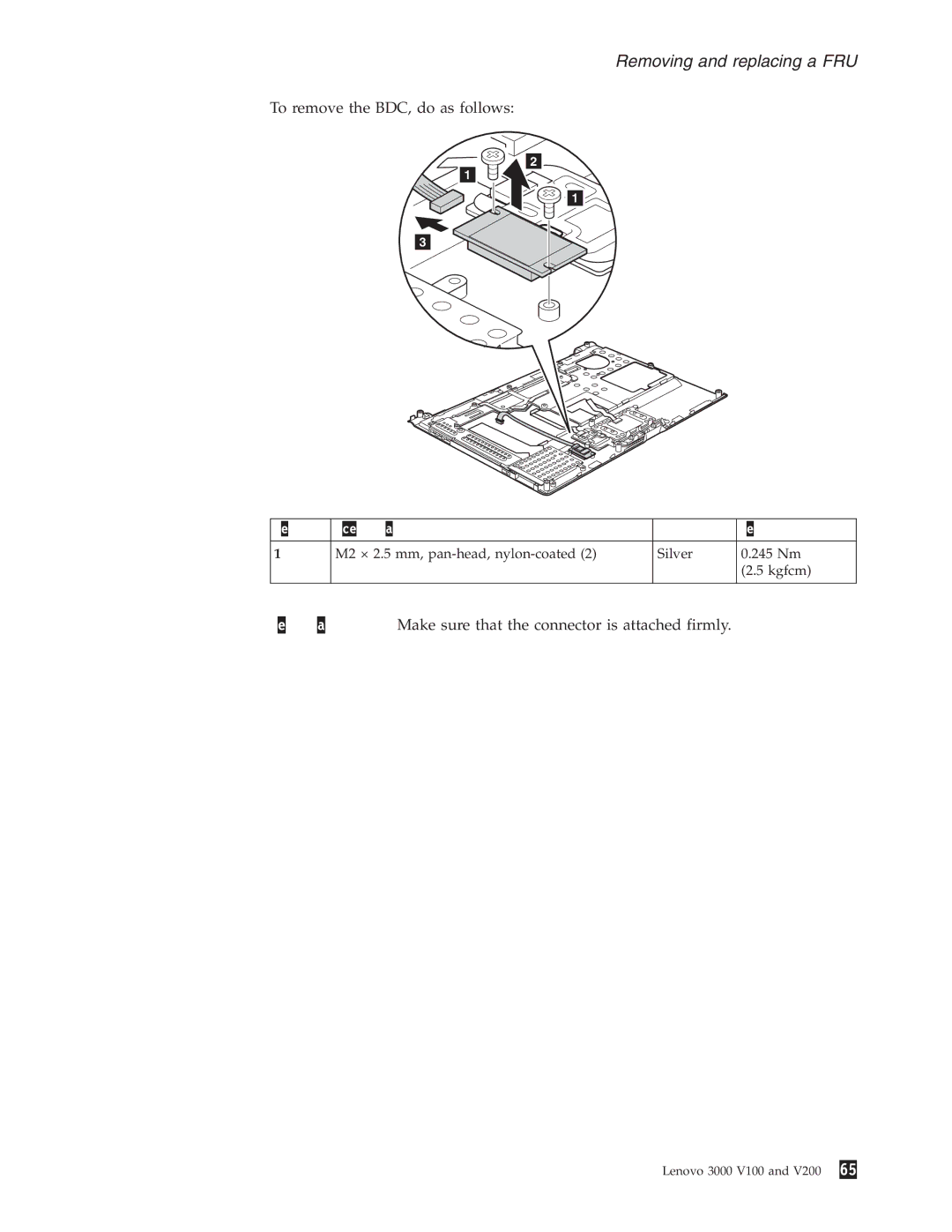 Lenovo V200, V100 manual To remove the BDC, do as follows 