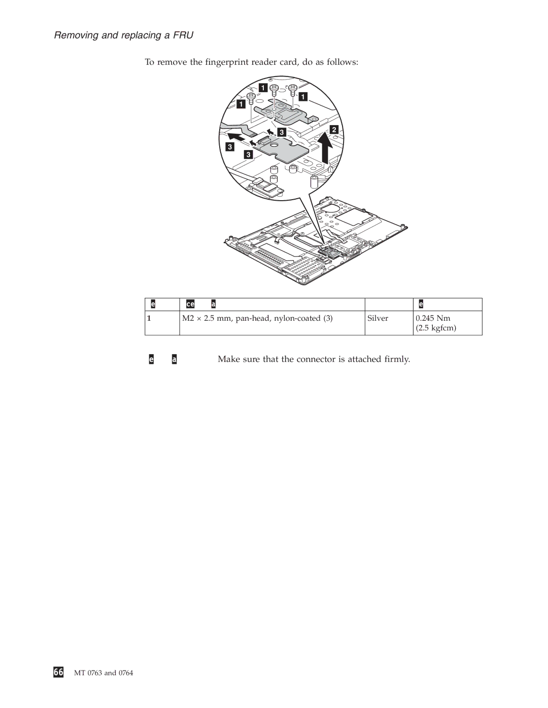 Lenovo V100, V200 manual To remove the fingerprint reader card, do as follows 