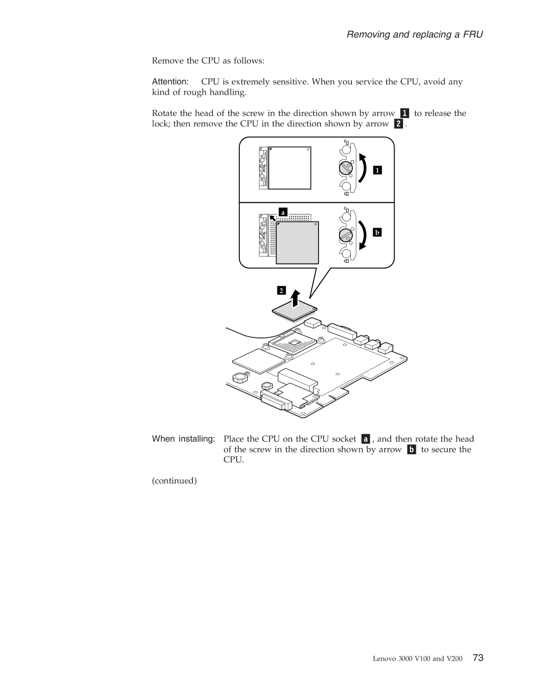 Lenovo V200, V100 manual Cpu 