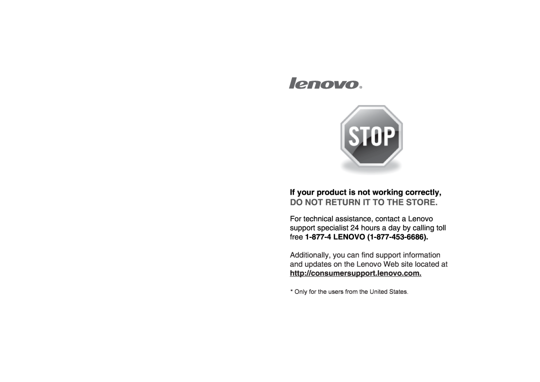 Lenovo V360 manual Do Not Return It To The Store, If your product is not working correctly 