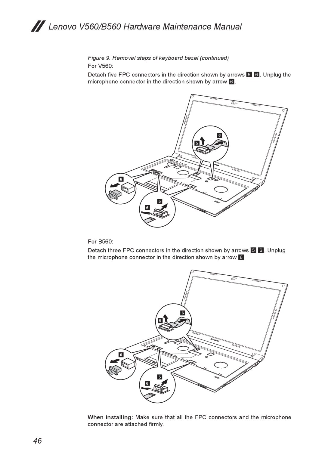 Lenovo manual Lenovo V560/B560 Hardware Maintenance Manual 