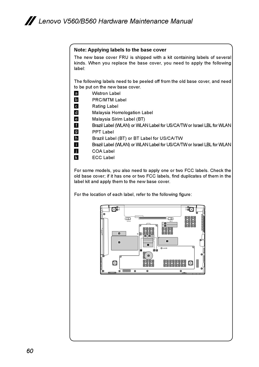 Lenovo manual Lenovo V560/B560 Hardware Maintenance Manual 