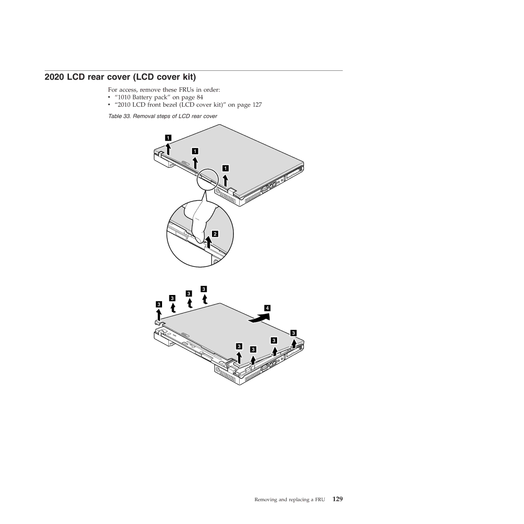 Lenovo W500 manual LCD rear cover LCD cover kit 