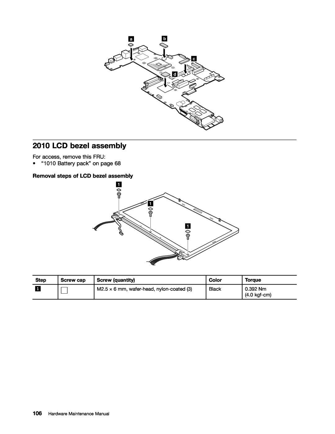 Lenovo W530, T530i, 2394F1U, 244723U manual Removal steps of LCD bezel assembly, Hardware Maintenance Manual 