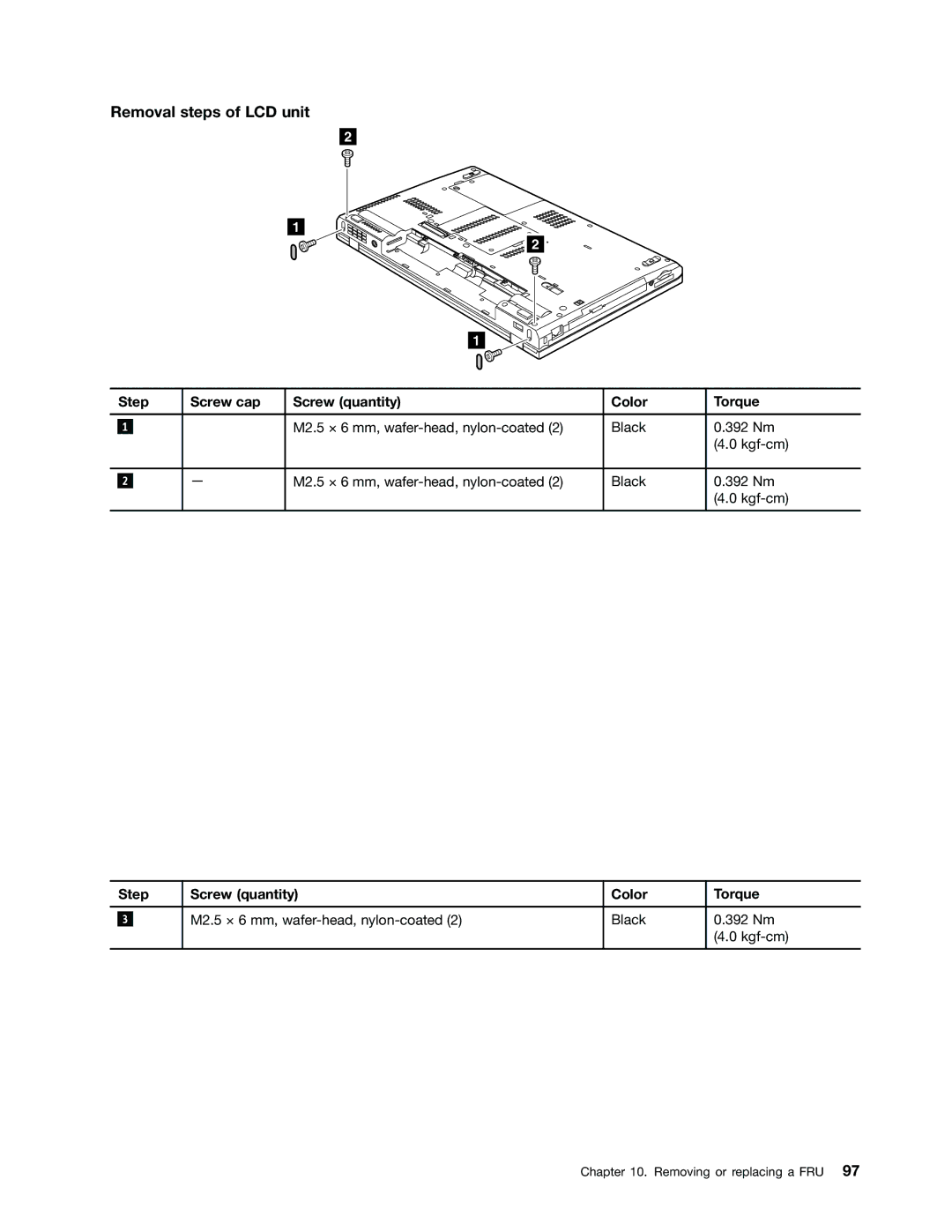 Lenovo 2394F1U, W530, T530i, 244723U manual Removal steps of LCD unit 