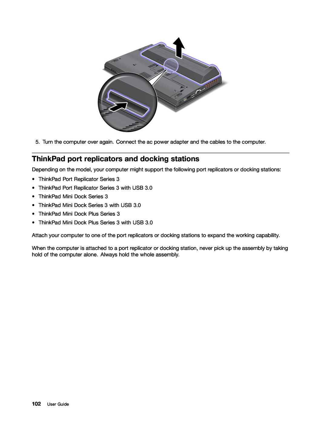 Lenovo 24384KU, W530, T530i, 243858U manual ThinkPad port replicators and docking stations, User Guide 