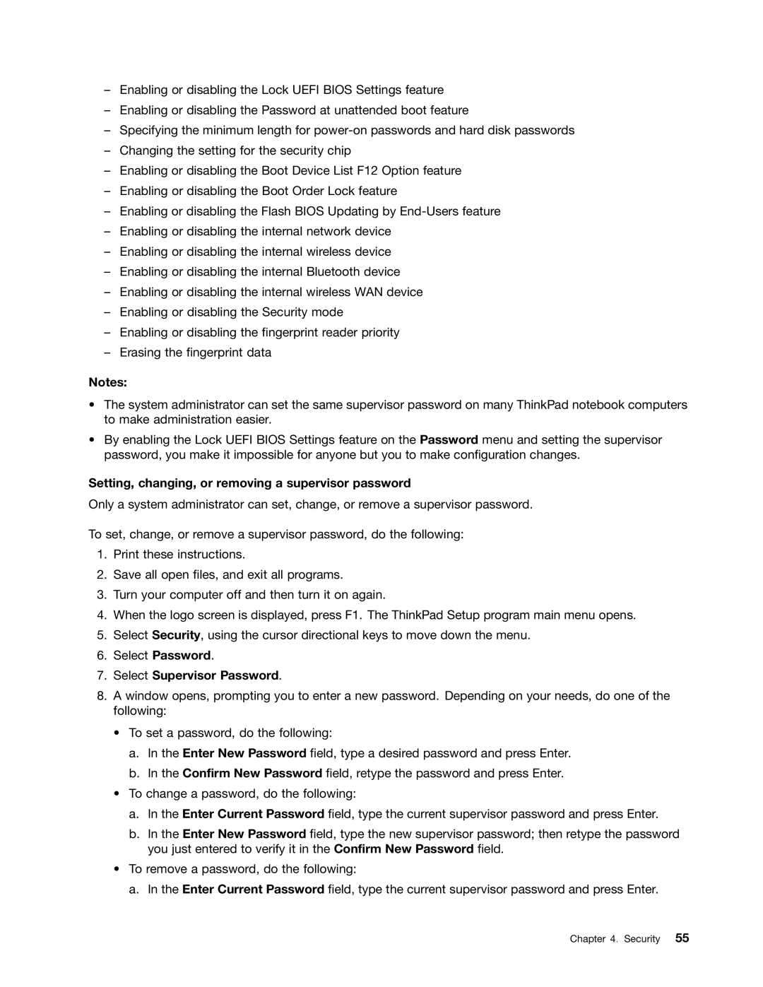 Lenovo T530i, W530, 24384KU, 243858U manual Setting, changing, or removing a supervisor password, Select Supervisor Password 