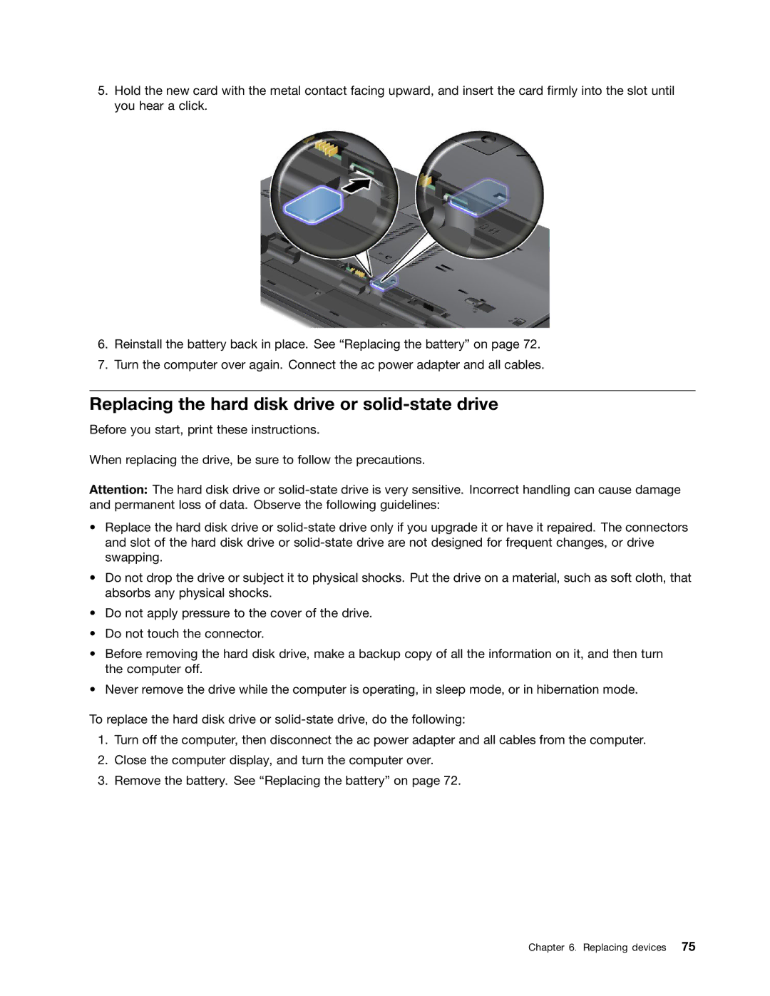 Lenovo T530i, W530, 24384KU, 243858U manual Replacing the hard disk drive or solid-state drive 