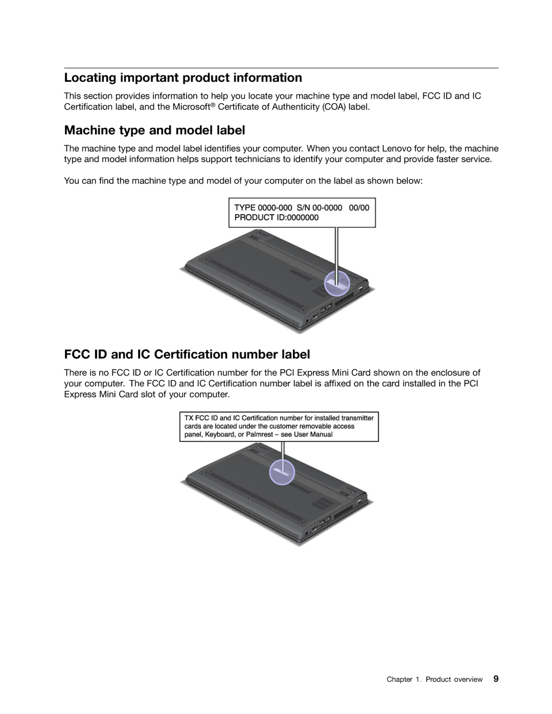 Lenovo X131E manual Locating important product information, Machine type and model label 