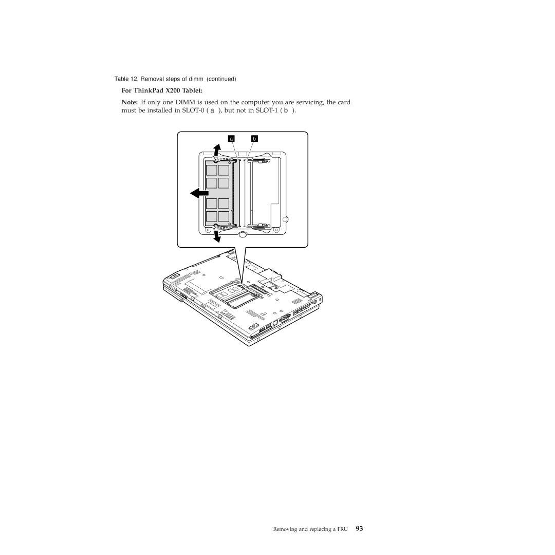 Lenovo X201 manual For ThinkPad X200 Tablet 