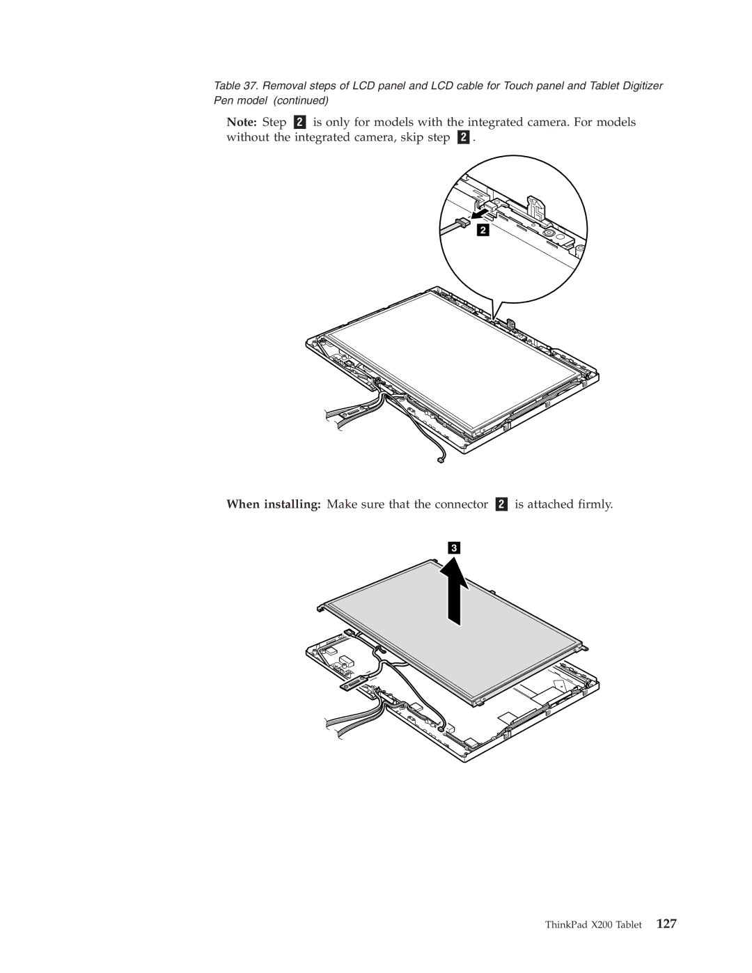 Lenovo X200 manual Is only for models with the integrated camera. For models 