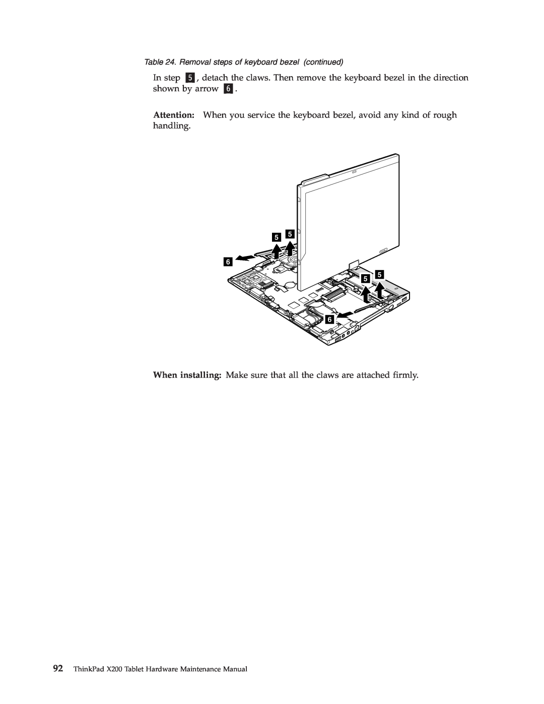 Lenovo X200 manual In step 