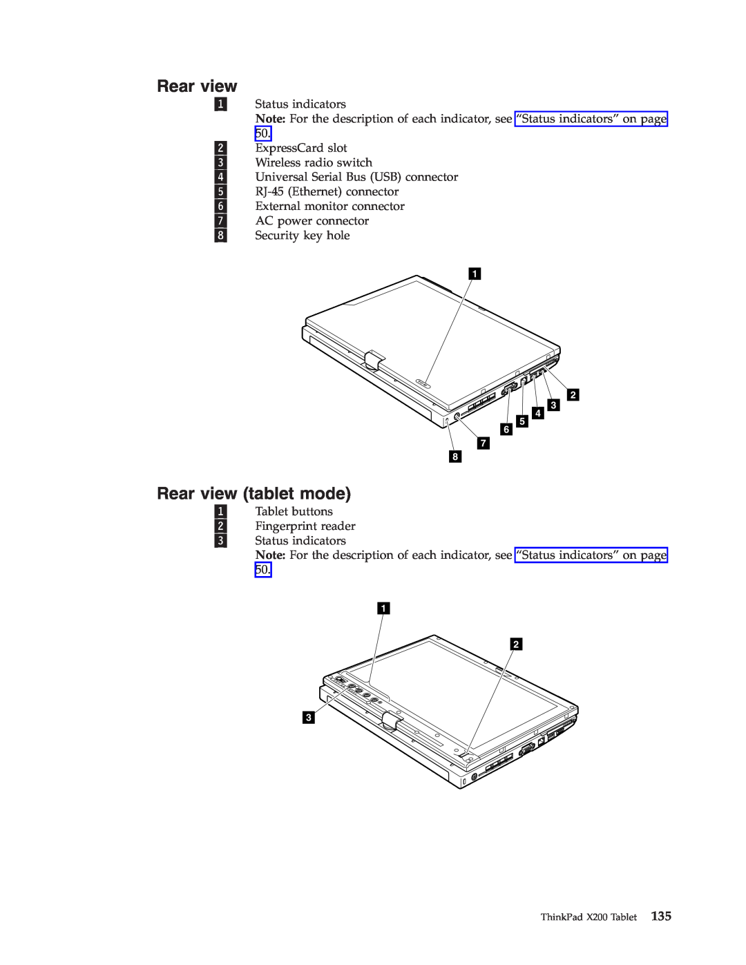 Lenovo X200 manual Rear view tablet mode 