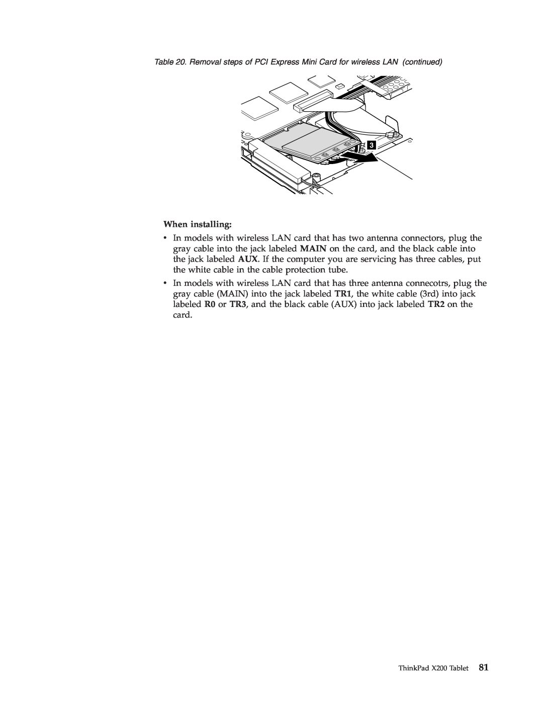 Lenovo X200 manual When installing 
