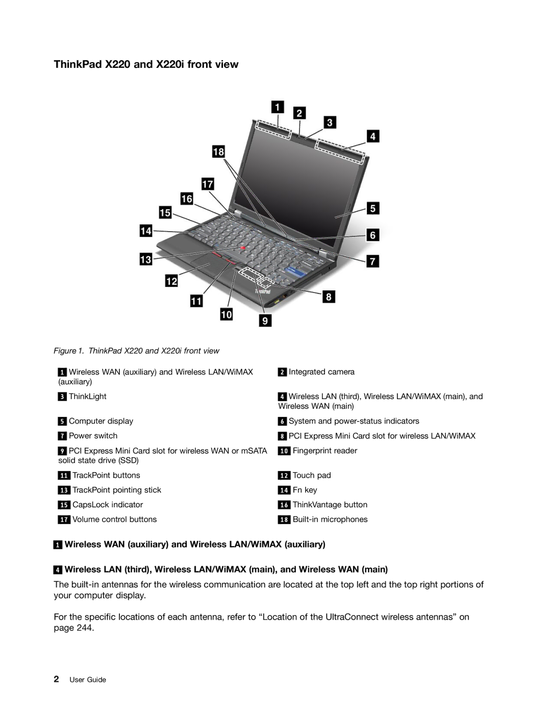 Lenovo 4290WFZPC10D518, X220I TABLET, X220 TABLET, X220-4287, 42872W5, 42875TU, 42912XU ThinkPad X220 and X220i front view 