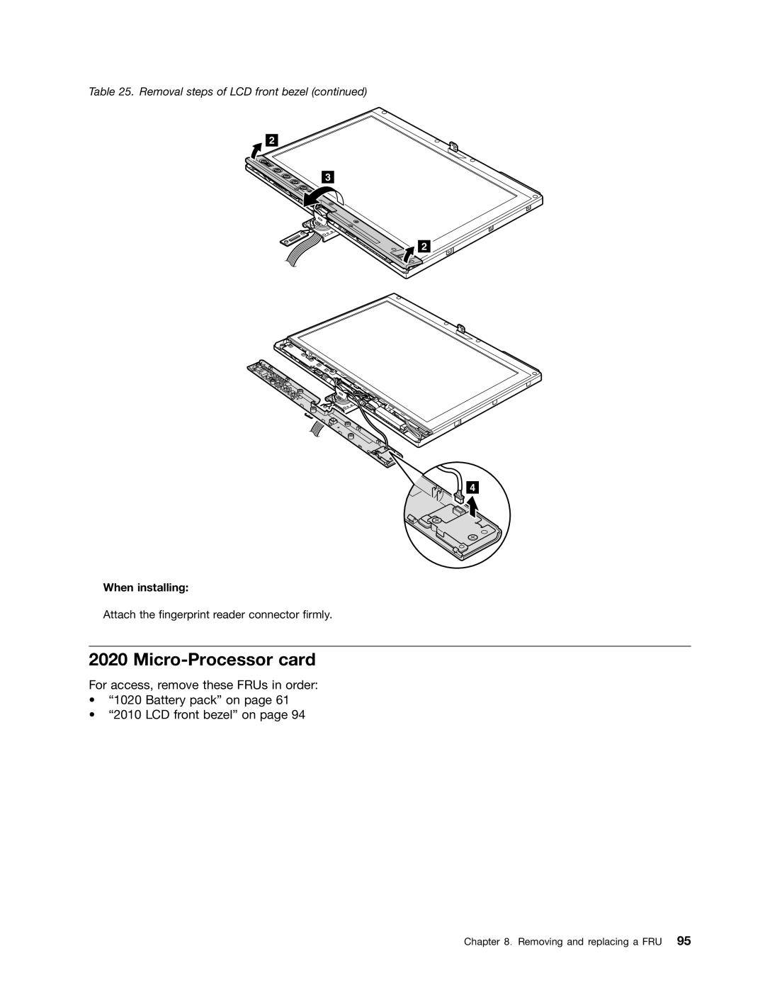 Lenovo X220I manual Micro-Processor card 