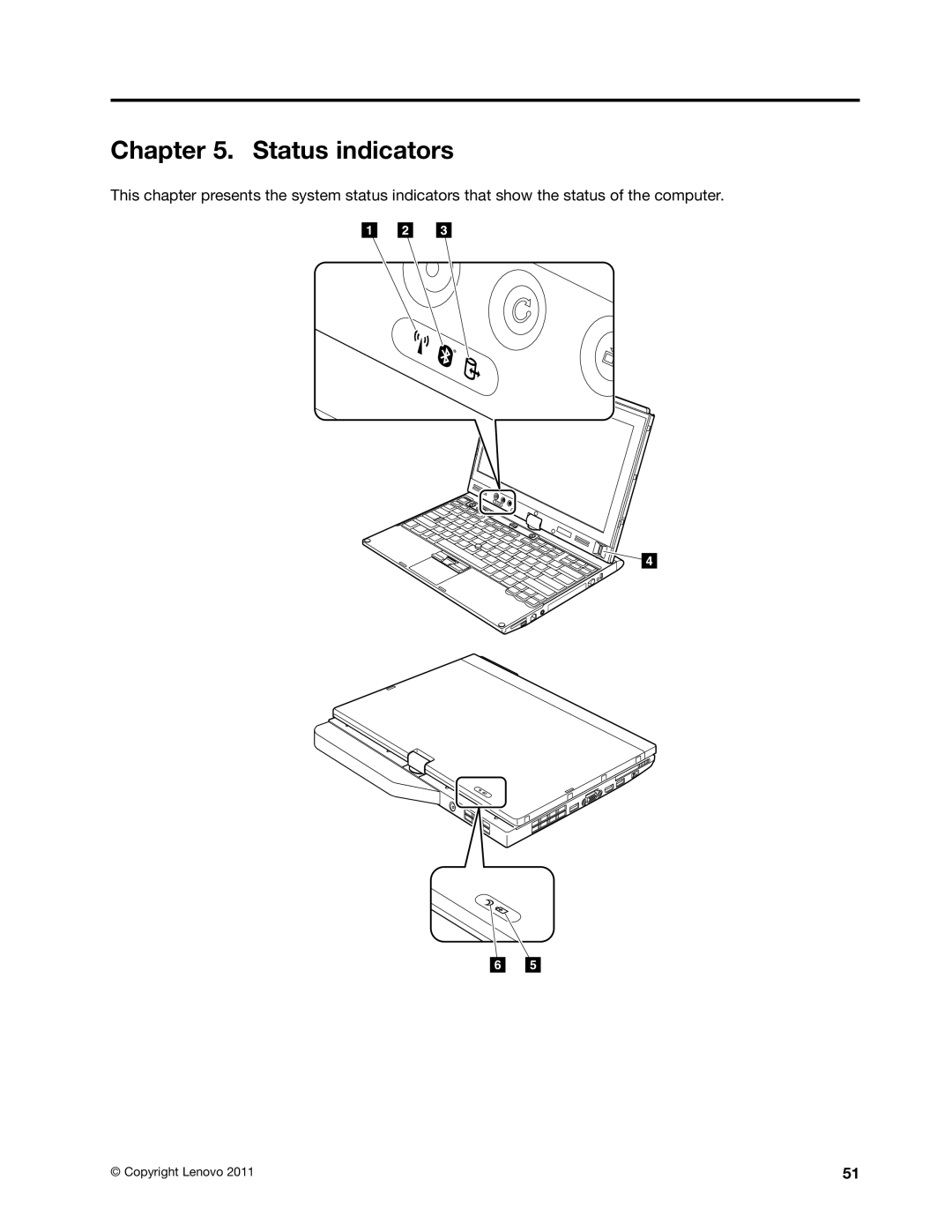 Lenovo X220I manual Status indicators 