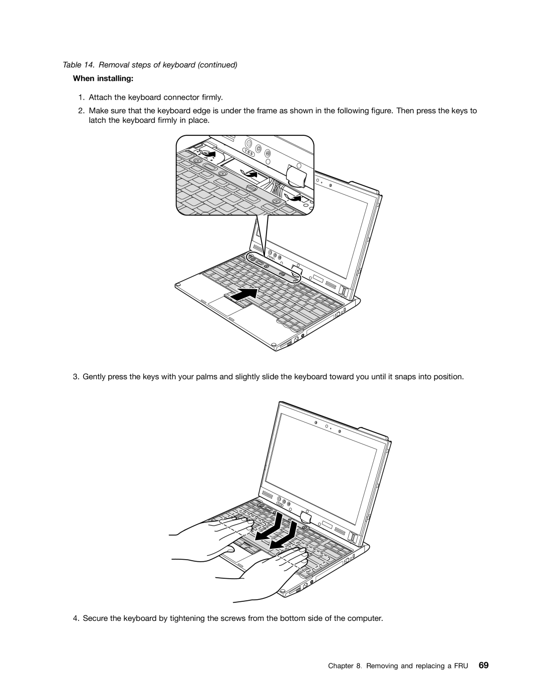 Lenovo X220I manual When installing 