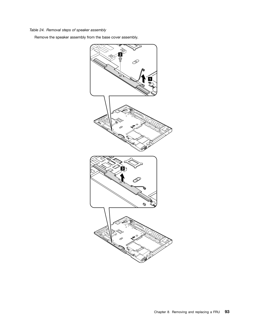 Lenovo X220I manual Removal steps of speaker assembly 