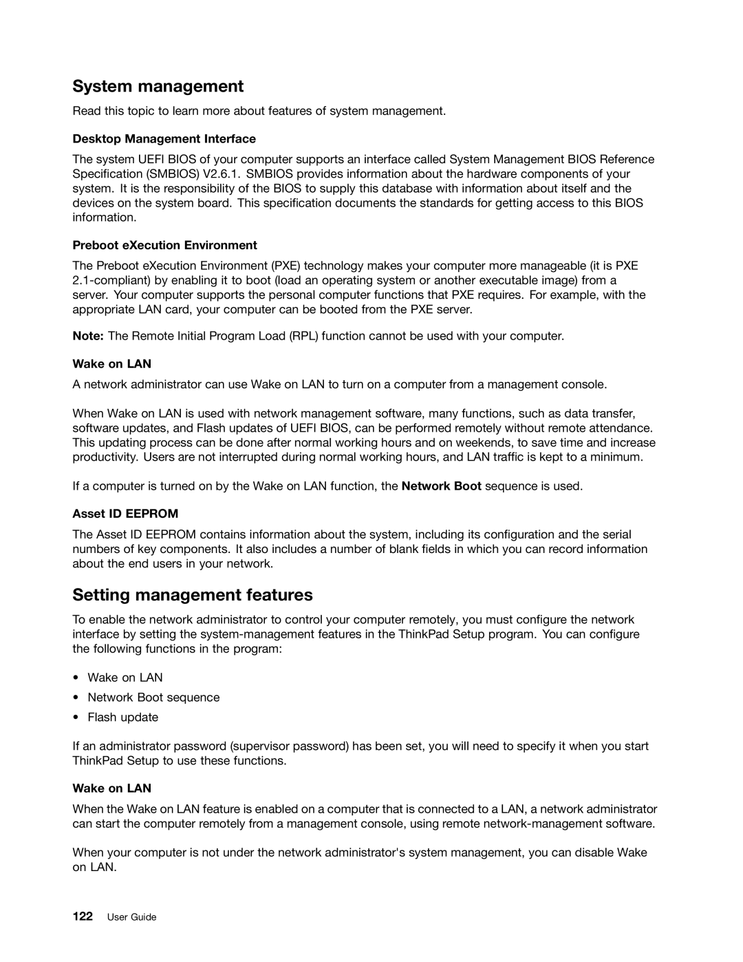 Lenovo X230I manual System management, Setting management features 