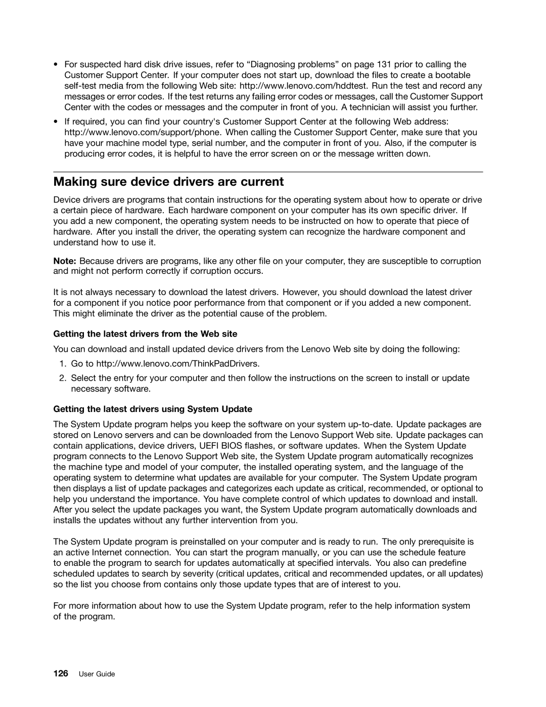 Lenovo X230I manual Making sure device drivers are current, Getting the latest drivers from the Web site 