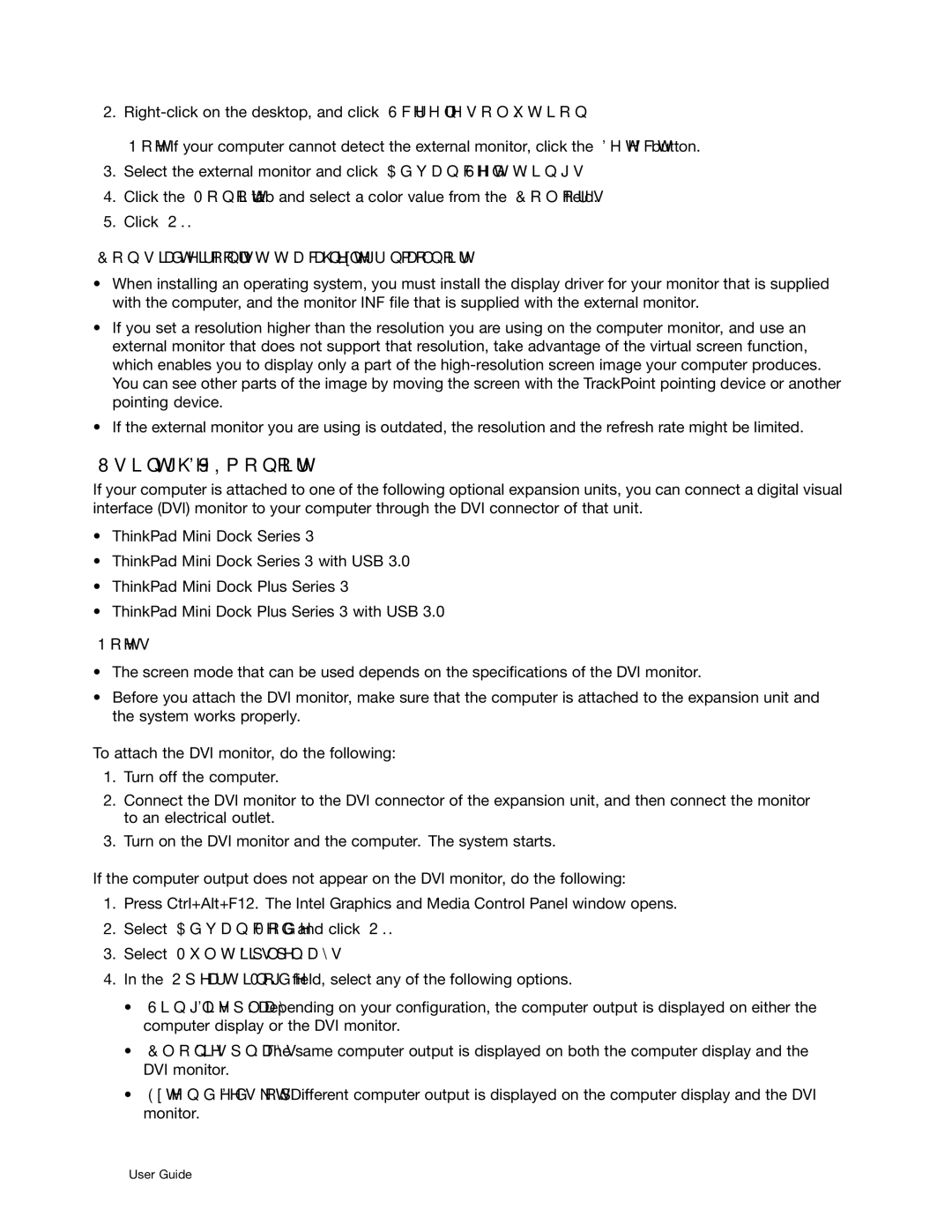 Lenovo X230I manual Using the DVI monitor, Considerations for attaching an external monitor, Select Multiple Displays 