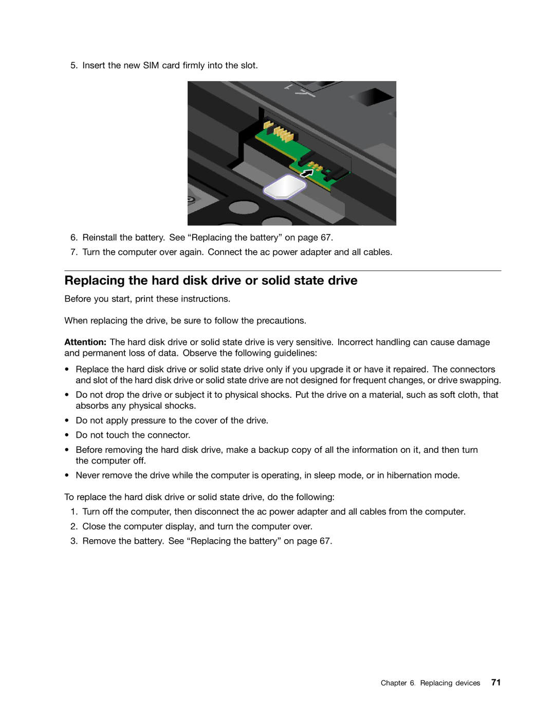 Lenovo X230I manual Replacing the hard disk drive or solid state drive 