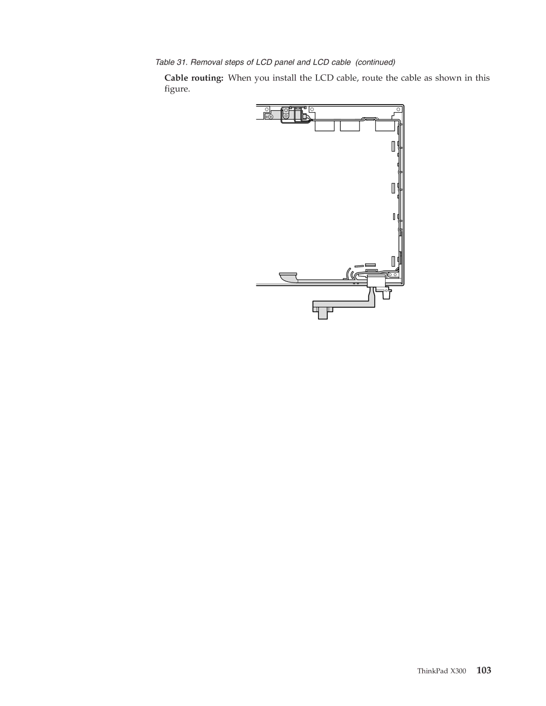 Lenovo X300 manual Removal steps of LCD panel and LCD cable 