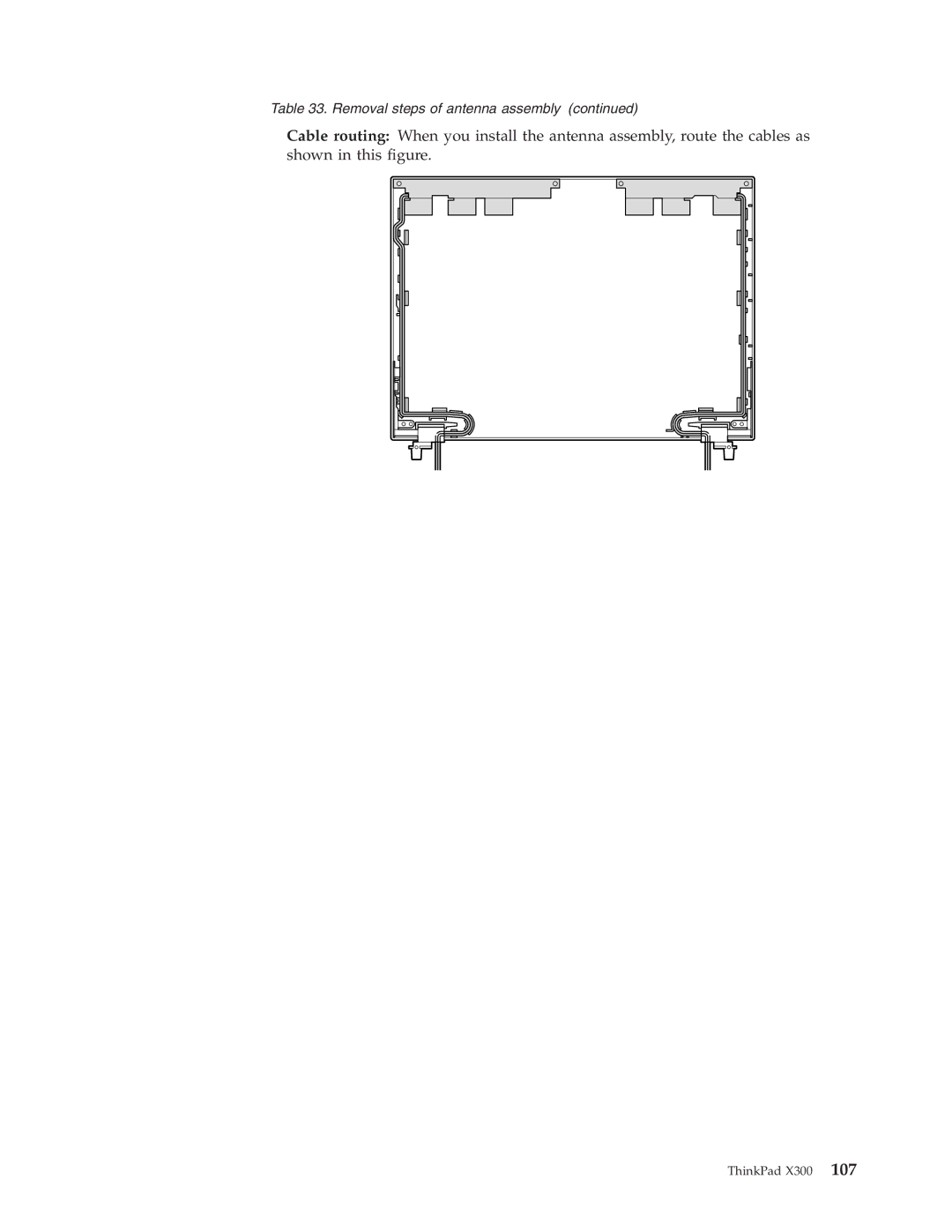 Lenovo X300 manual Removal steps of antenna assembly 