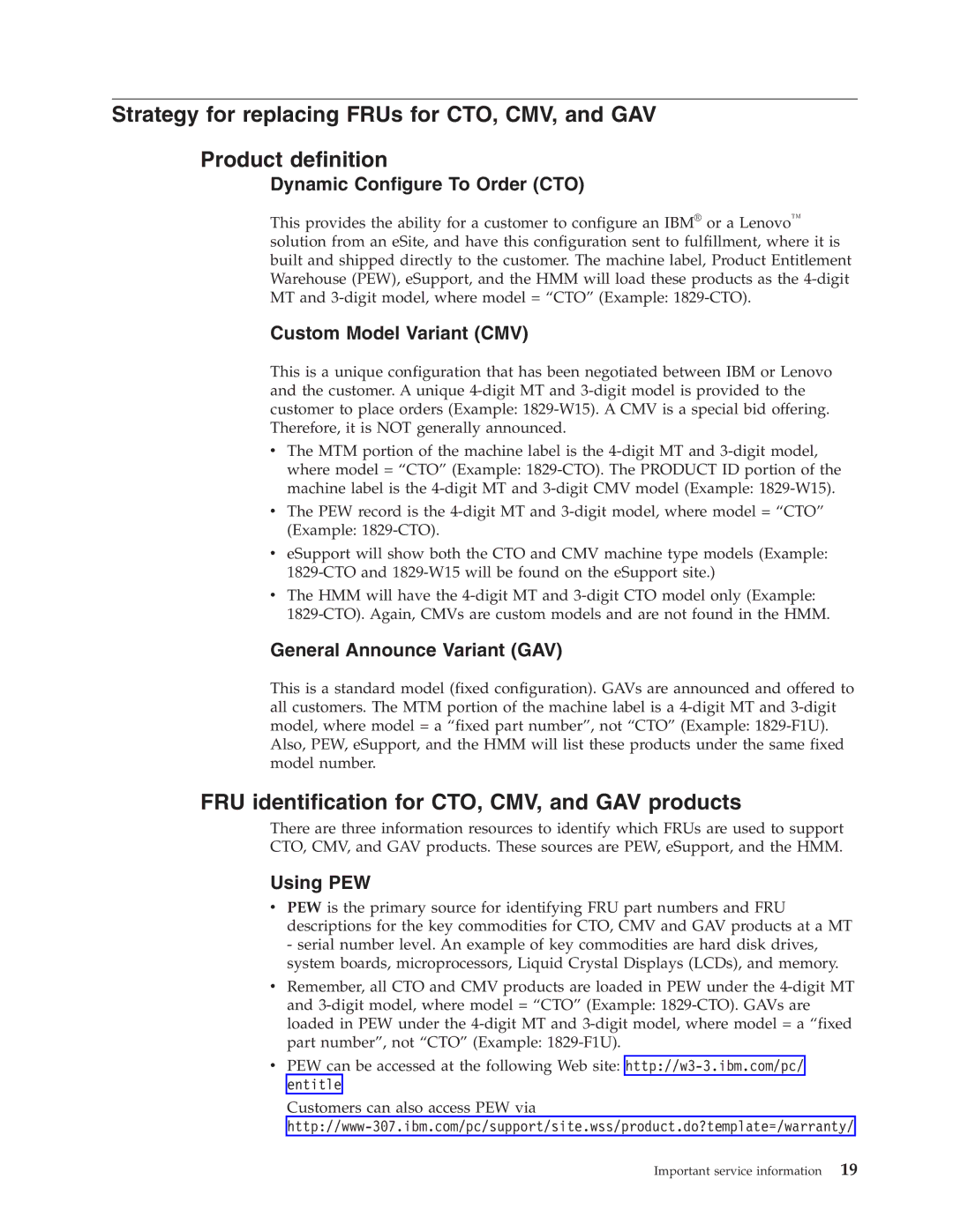 Lenovo X300 manual FRU identification for CTO, CMV, and GAV products, Dynamic Configure To Order CTO 