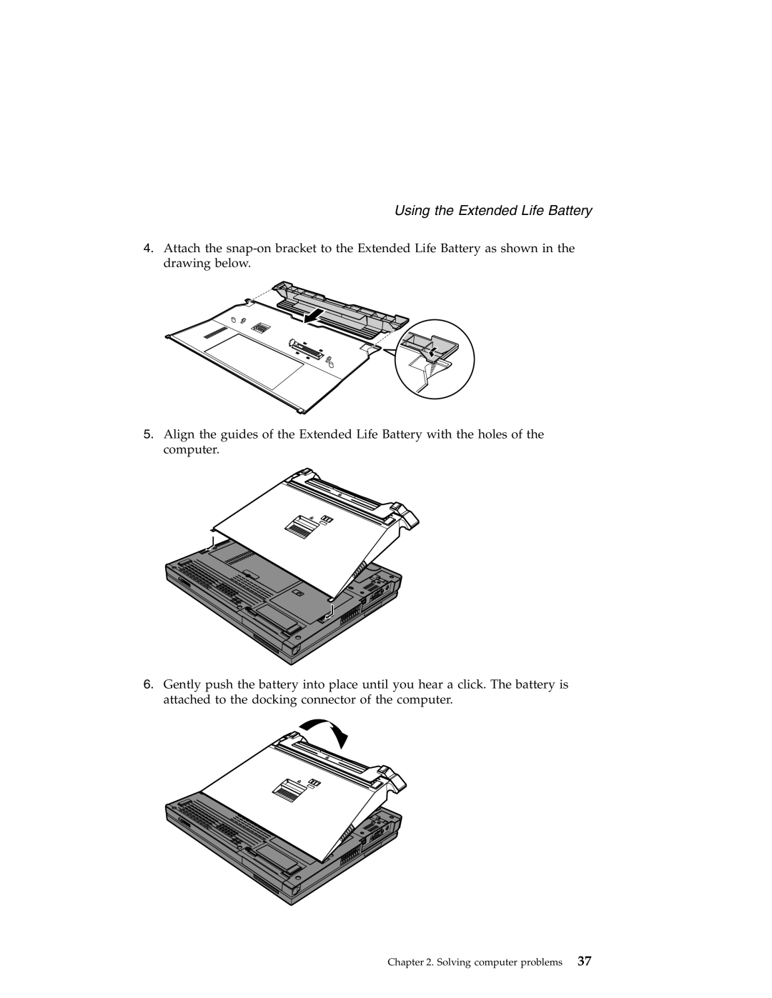 Lenovo X41 manual Using the Extended Life Battery 