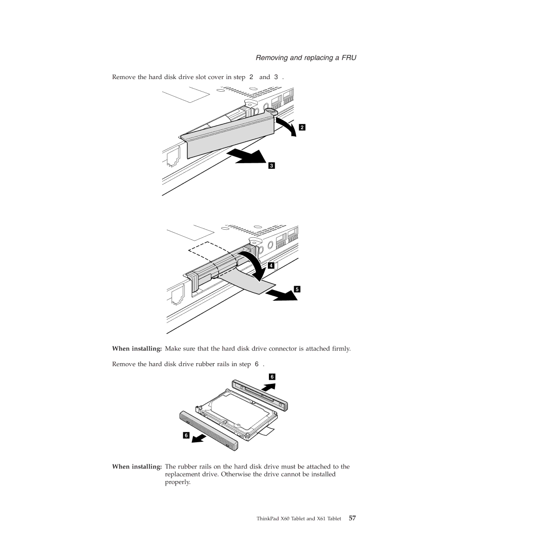 Lenovo X61 Tablet manual Removing and replacing a FRU 