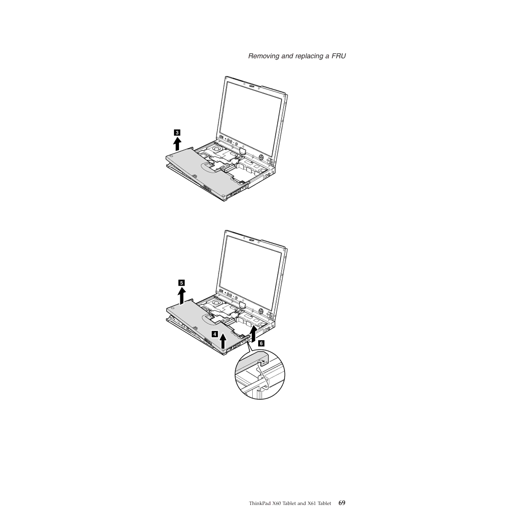 Lenovo X61 Tablet manual Removing and replacing a FRU 