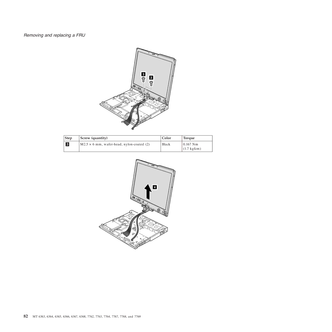 Lenovo X61 Tablet manual Removing and replacing a FRU 